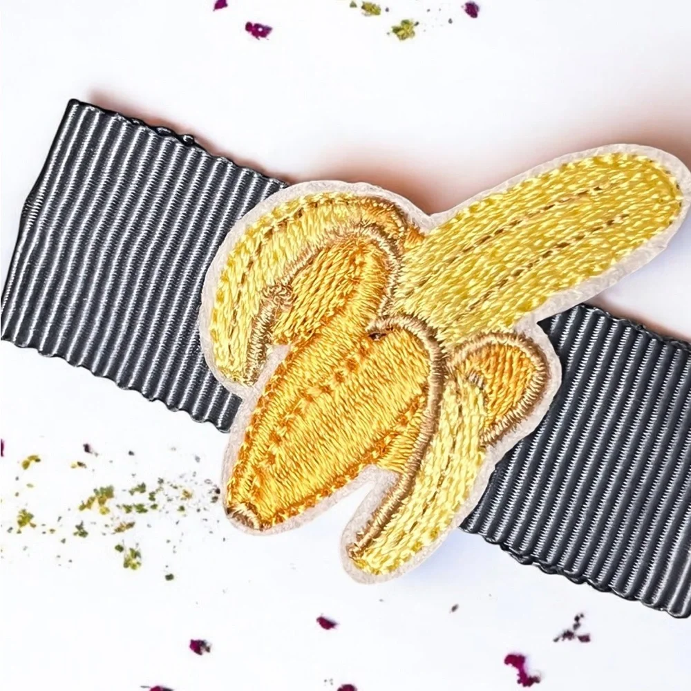 Kids Embroidered Fruit Hair Clips